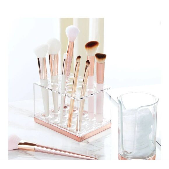 MDesign Plated Makeup Brush Organizer - Picture 2 of 10